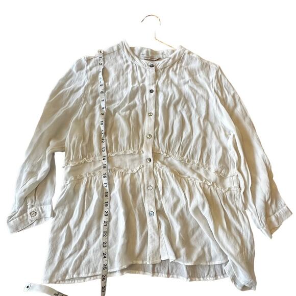 Soft Surroundings Ruffle Trim Blouse - Size XL - Picture 4 of 6